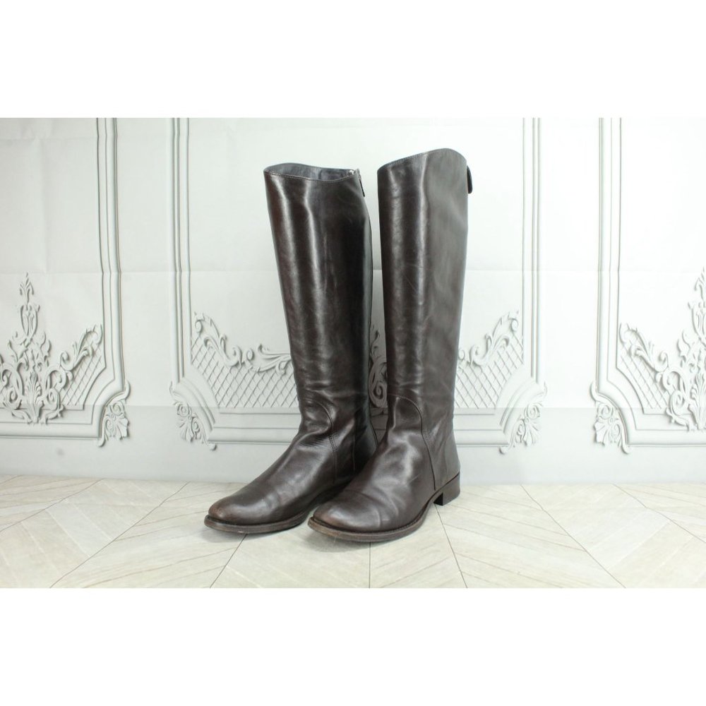Strenesse Gabriele Strehle Brown Soft Leather Knee High Boots Size 7.5 - Picture 2 of 9